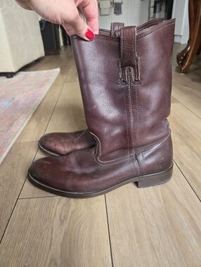 Frye Men's Suwanee Smooth Pull-on Cowboy Boots Sz 11